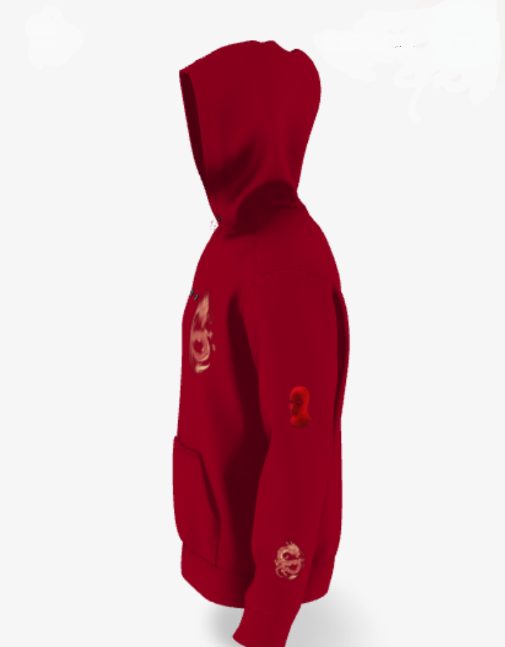 GANG SLIDER HOODIE RED