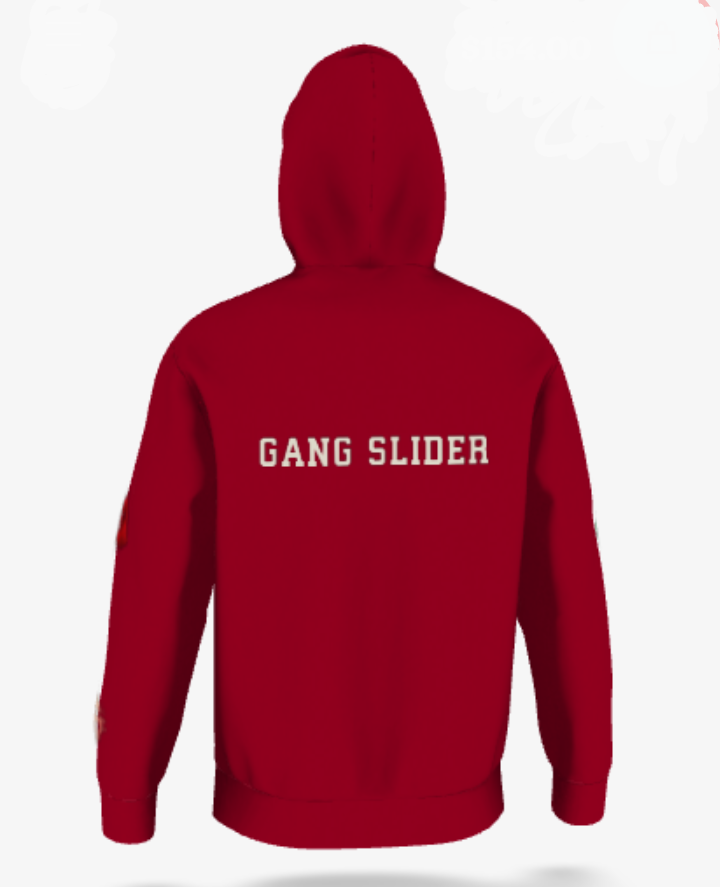 GANG SLIDER HOODIE RED